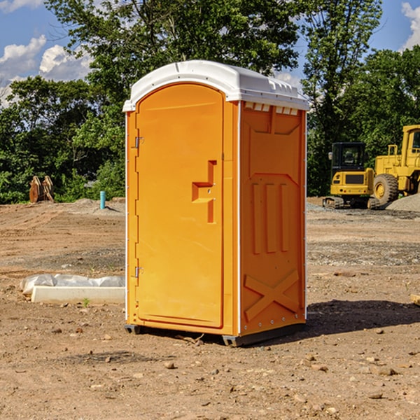 how often are the porta potties cleaned and serviced during a rental period in Labette